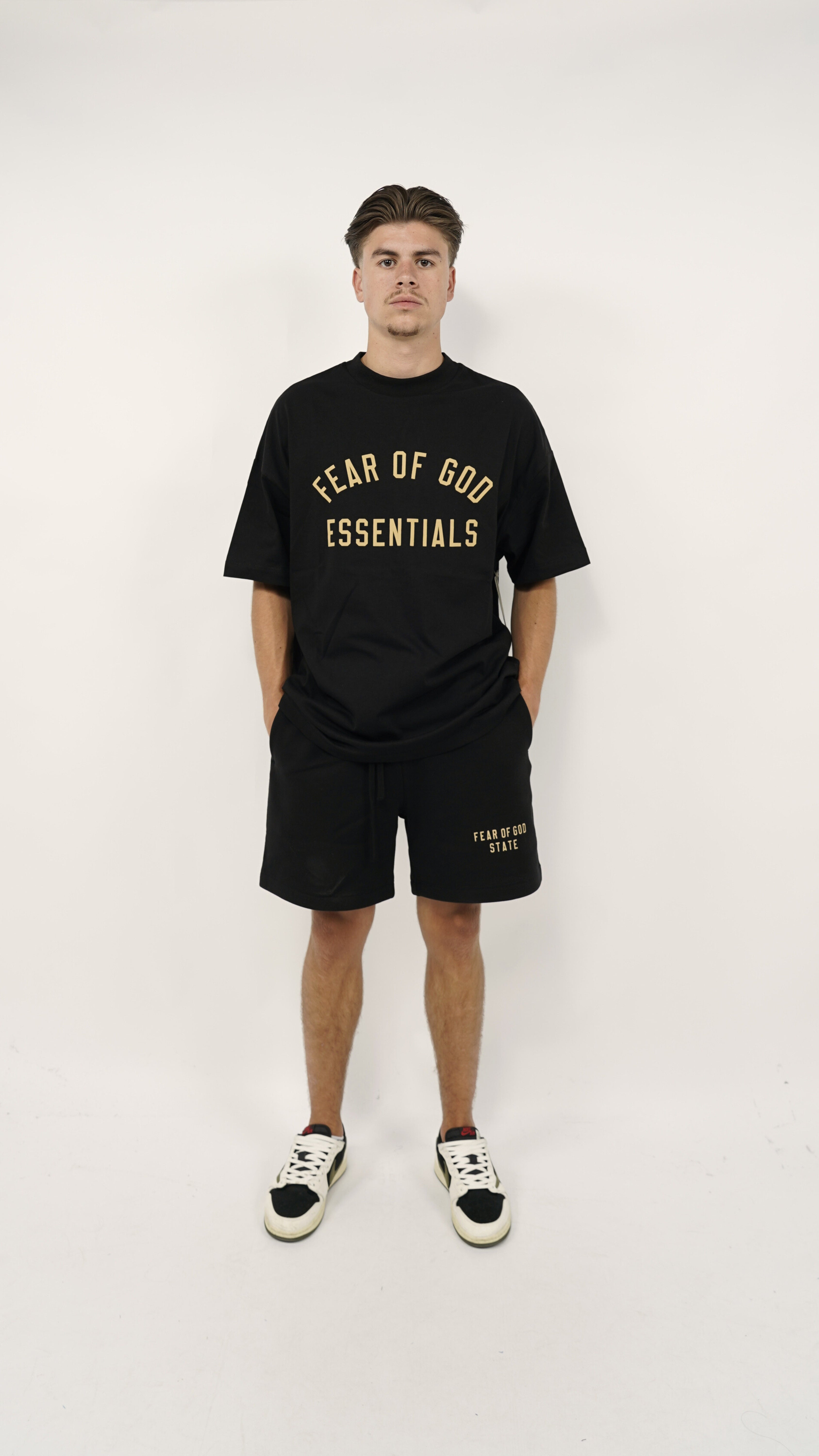 Komplet Essentials Set FW24 Black Yellow